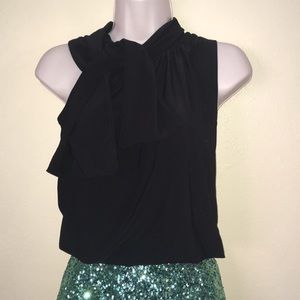 American City Wear Black Neck Sash top sleeveless